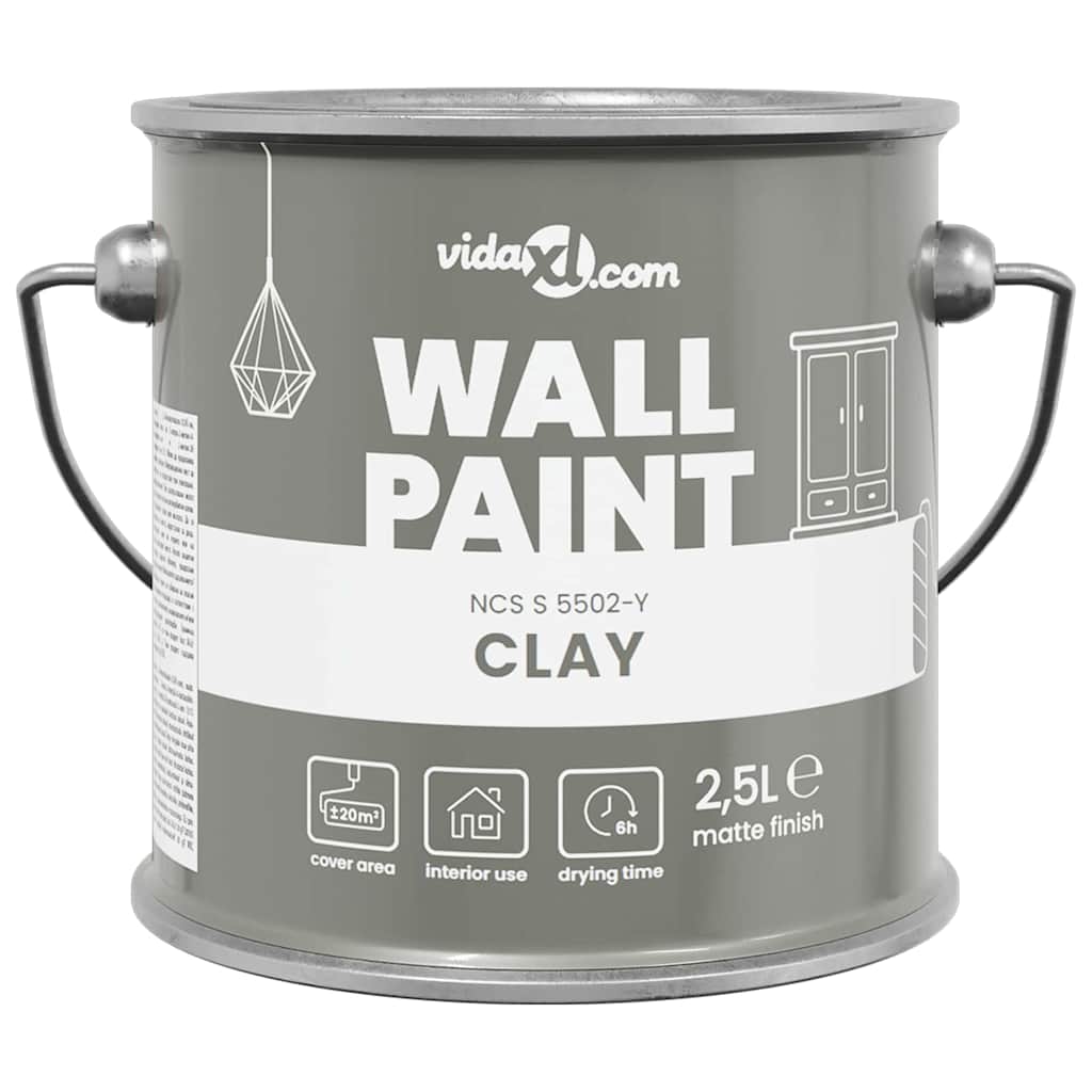 vidaXL Pittura murale Argilla 16.5 x 16.5 x 15.9 cm