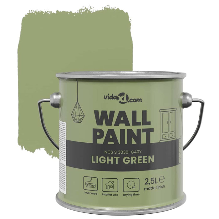 vidaXL Pittura murale Verde chiaro 16.5 x 16.5 x 15.9 cm