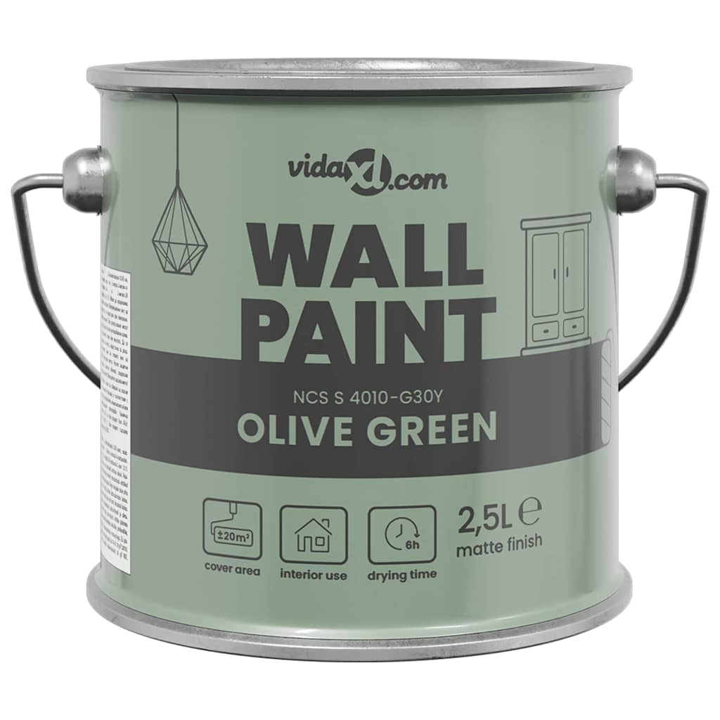 Pittura murale Oliver verde 16.5 x 16.5 x 15.9 cm 4008524