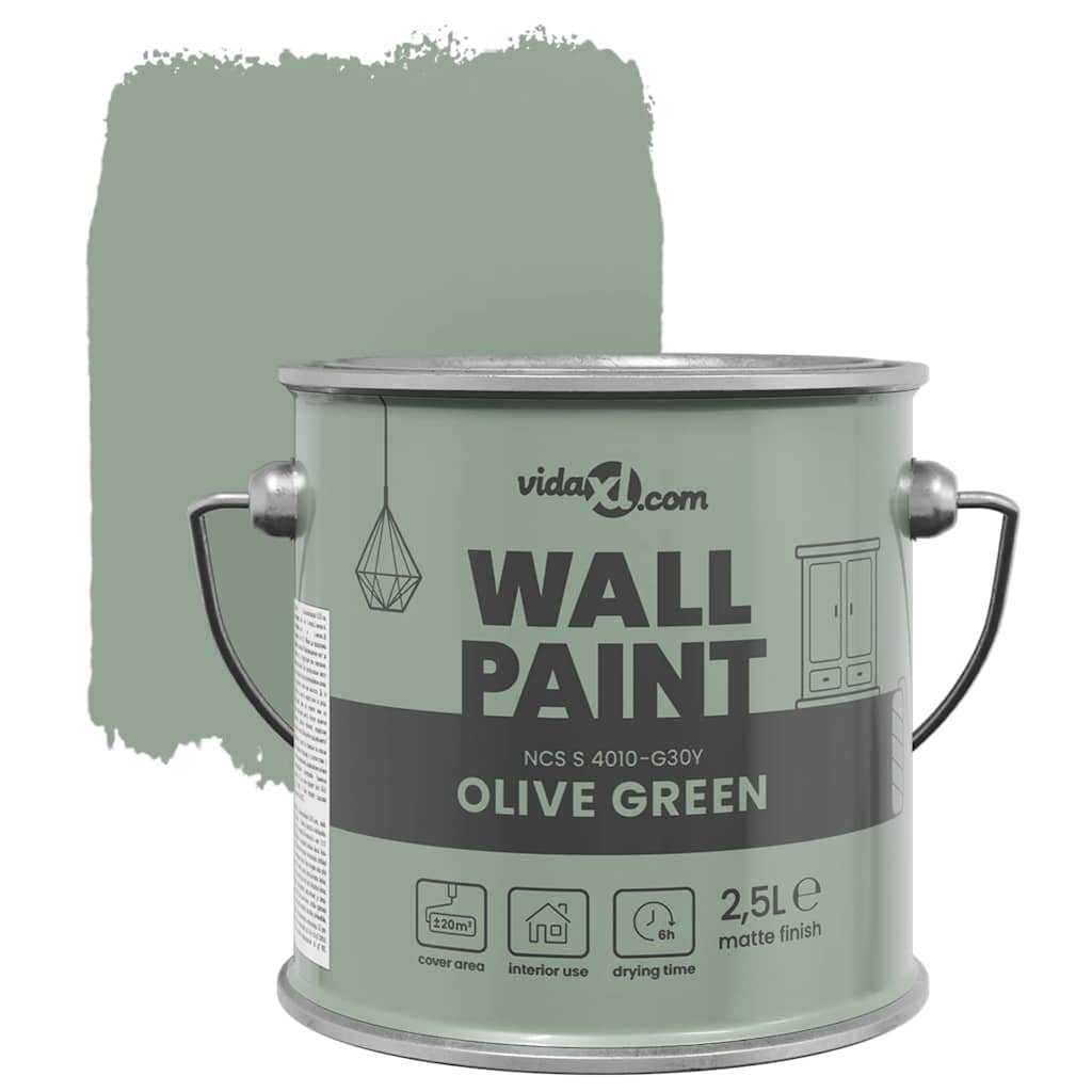 Pittura murale Oliver verde 16.5 x 16.5 x 15.9 cm 4008524