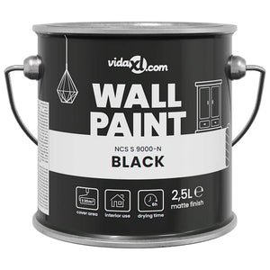 vidaXL Pittura murale Nero 16.5 x 16.5 x 15.9 cm