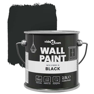 vidaXL Pittura murale Nero 16.5 x 16.5 x 15.9 cm