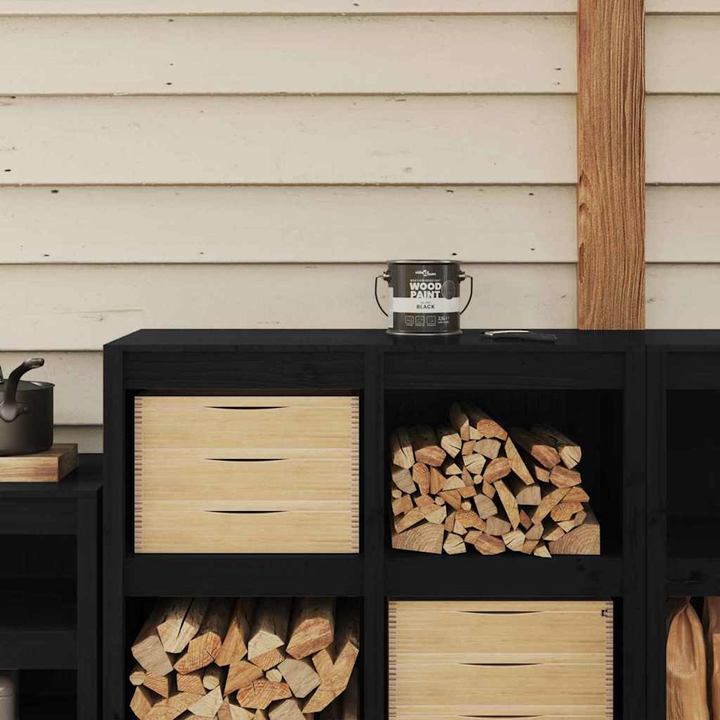 vidaXL Vernice per legno Nero 16.5 x 16.5 x 15.9 cm