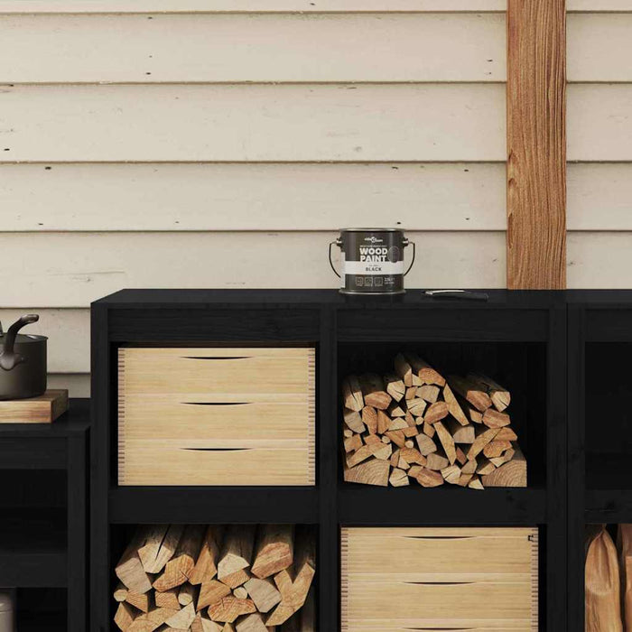 vidaXL Vernice per legno Nero 16.5 x 16.5 x 15.9 cm