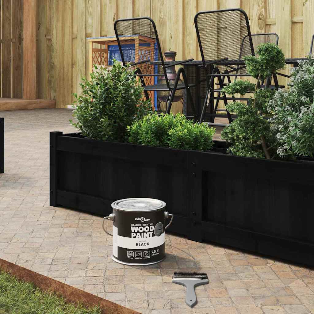 vidaXL Vernice per legno Nero 16.5 x 16.5 x 15.9 cm