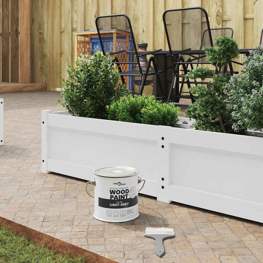 vidaXL Vernice per legno Grigio chiaro 16.5 x 16.5 x 15.9 cm