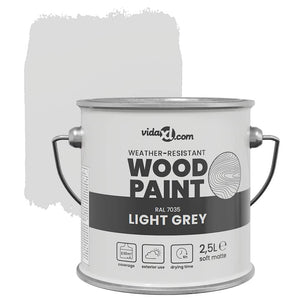 vidaXL Vernice per legno Grigio chiaro 16.5 x 16.5 x 15.9 cm