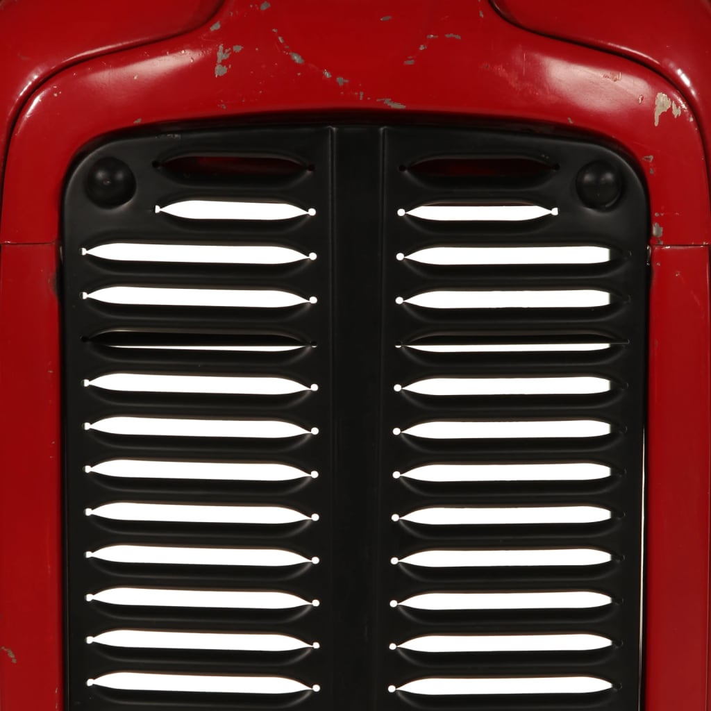 vidaXL Tavolino Bar Trattore Rosso e Marrone 55x120x107 cm Legno Mango