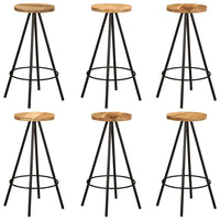 Set da Bar 7 pz in Legno Massello di Mango