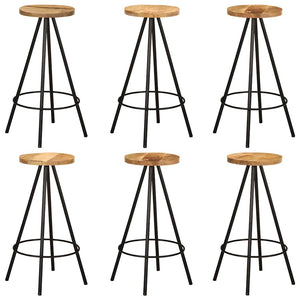 Set da Bar 7 pz in Legno Massello di Mango