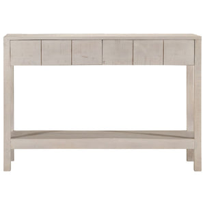 vidaXL Tavolo Consolle Bianco 110x35x75cm Legno Massello di Mango