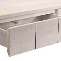vidaXL Tavolo Consolle Bianco 110x35x75cm Legno Massello di Mango