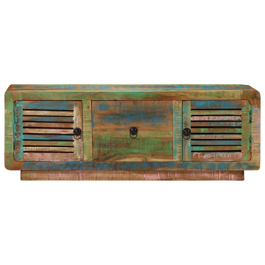 Mobile Porta TV-Mobile per TV-Credenza TV 110x30x40 cm in Legno Massello di Recupero