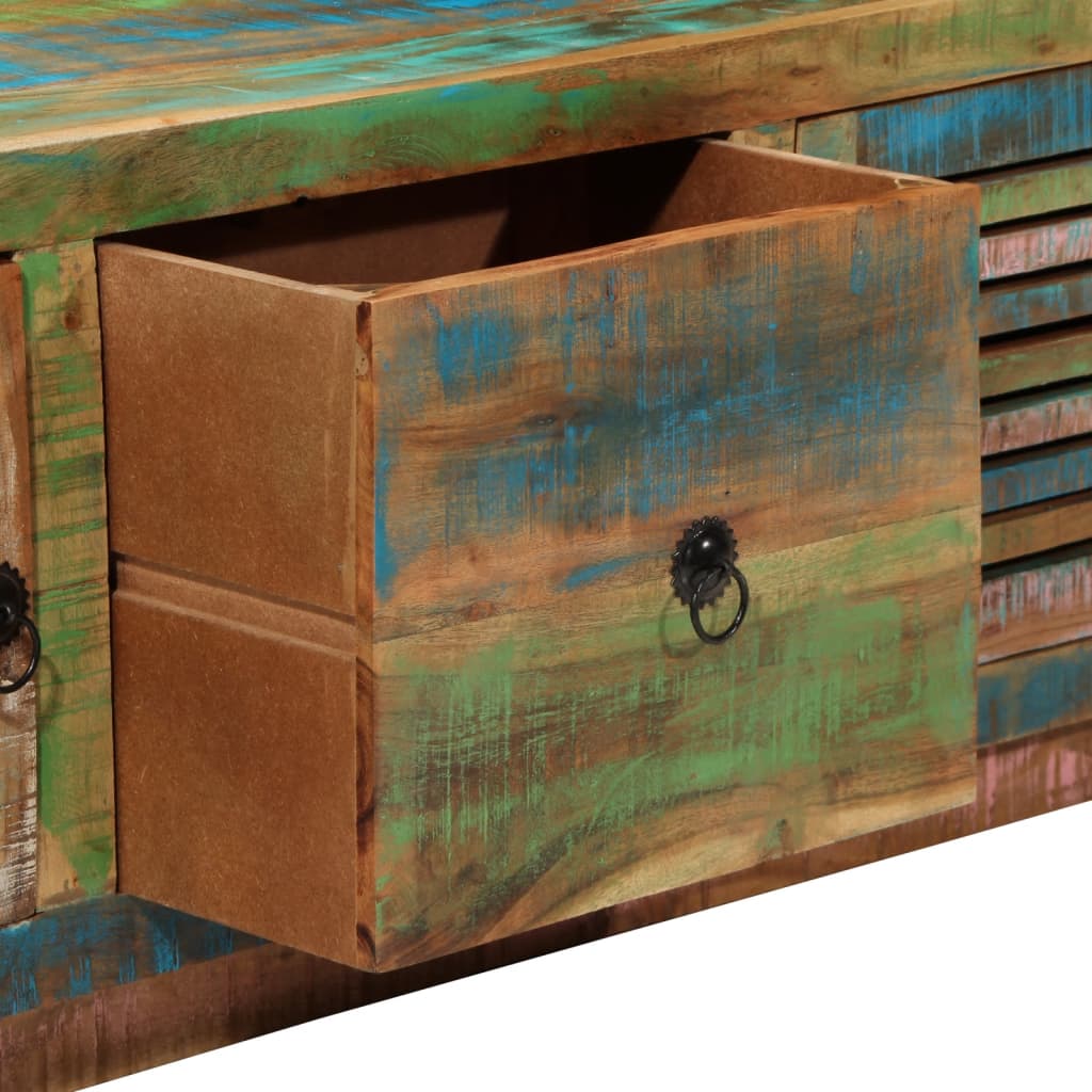 Mobile Porta TV-Mobile per TV-Credenza TV 110x30x40 cm in Legno Massello di Recupero