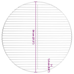 Griglia per Barbecue Rotonda Ø54 cm in Acciaio Inossidabile 304 4010557