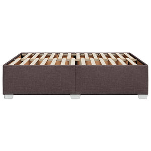 Giroletto senza Materasso-Struttura Letto Marrone Scuro 140x190 cm Tessuto 637271
