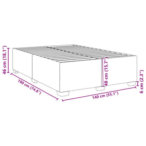 Giroletto senza Materasso-Struttura Letto Marrone Scuro 140x190 cm Tessuto 637271