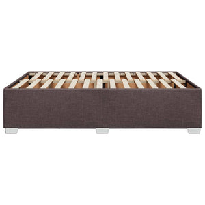 Giroletto senza Materasso-Struttura Letto Marrone Scuro 160x200 cm Tessuto 820037