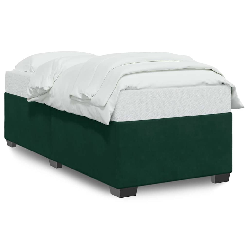 Giroletto senza Materasso-Struttura Letto Verde Scuro 80x200 cm in Velluto 794946