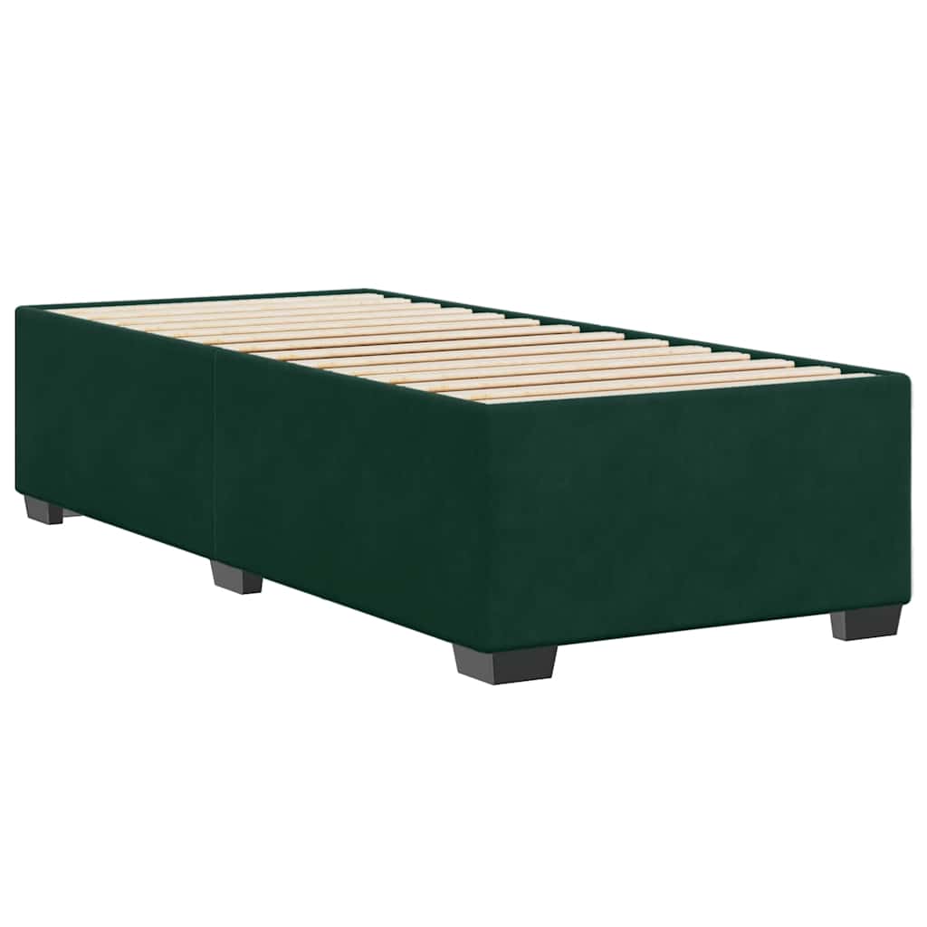 Giroletto senza Materasso-Struttura Letto Verde Scuro 80x200 cm in Velluto 794946