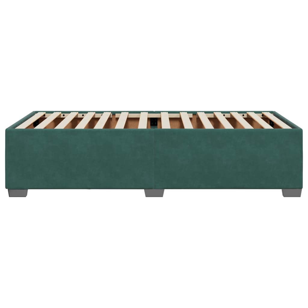 Giroletto senza Materasso-Struttura Letto Verde Scuro 90x190 cm in Velluto 130841