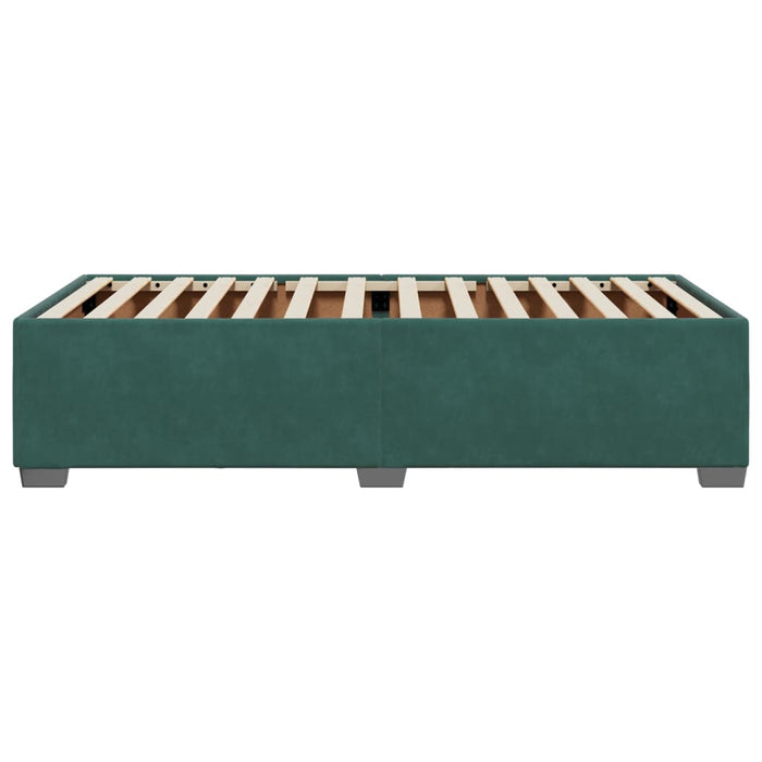 Giroletto senza Materasso-Struttura Letto Verde Scuro 90x190 cm in Velluto 130841