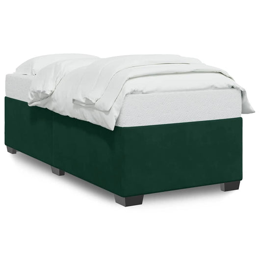 Giroletto senza Materasso-Struttura Letto Verde Scuro 90x200 cm in Velluto 225932