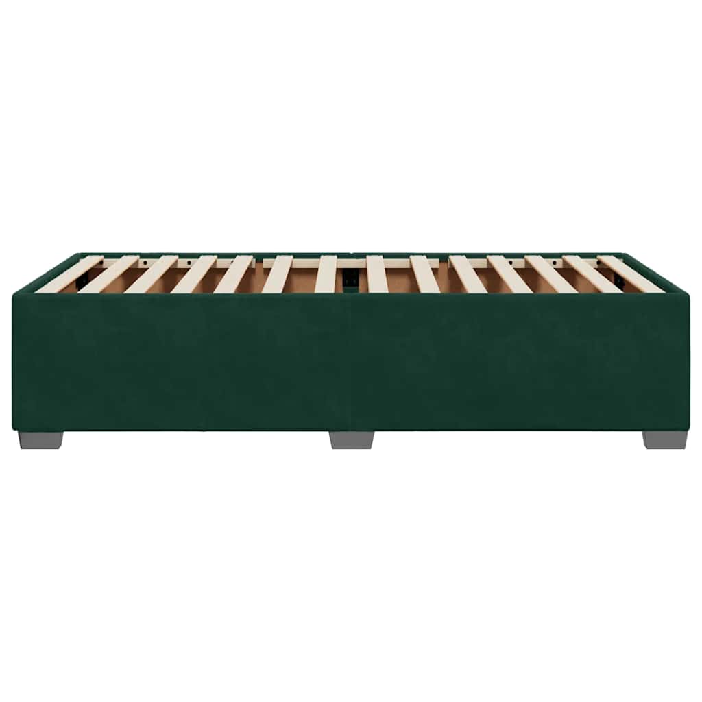 Giroletto senza Materasso-Struttura Letto Verde Scuro 90x200 cm in Velluto 225932