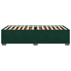 Giroletto senza Materasso-Struttura Letto Verde Scuro 90x200 cm in Velluto 225932