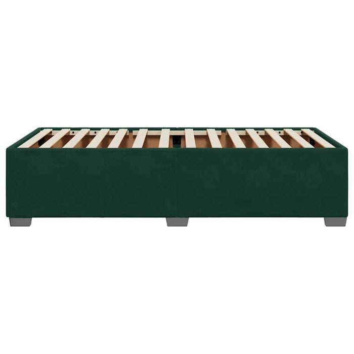 Giroletto senza Materasso-Struttura Letto Verde Scuro 90x200 cm in Velluto 225932