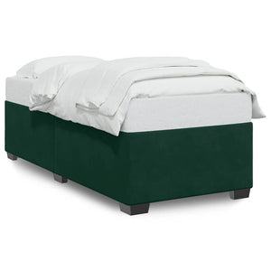 Giroletto senza Materasso-Struttura Letto Verde Scuro 100x200 cm in Velluto 424102