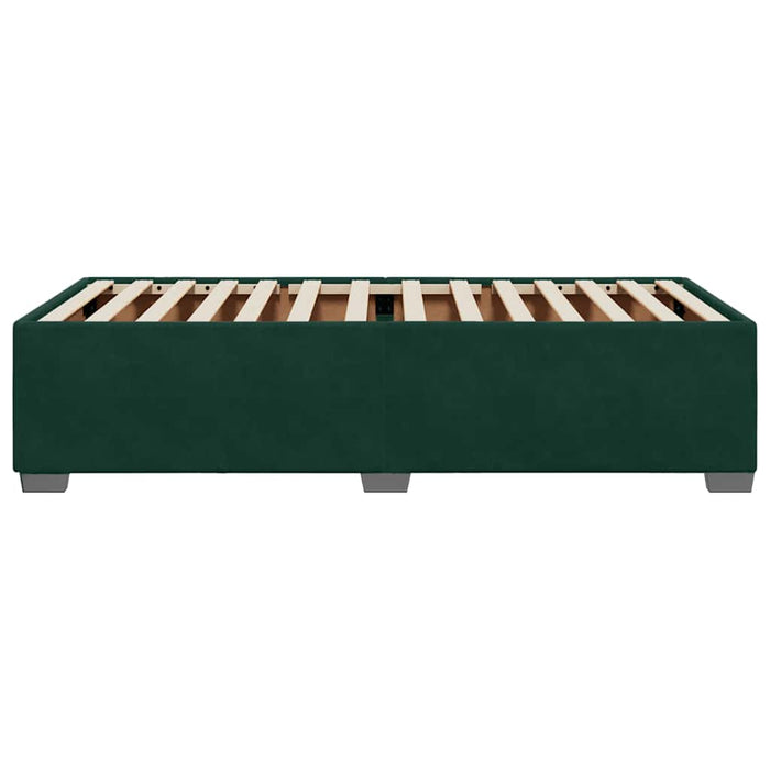 Giroletto senza Materasso-Struttura Letto Verde Scuro 100x200 cm in Velluto 424102