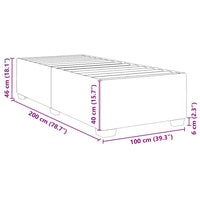 Giroletto senza Materasso-Struttura Letto Verde Scuro 100x200 cm in Velluto 424102