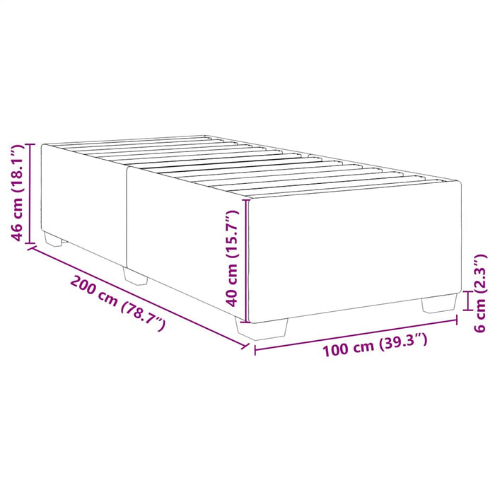Giroletto senza Materasso-Struttura Letto Verde Scuro 100x200 cm in Velluto 424102