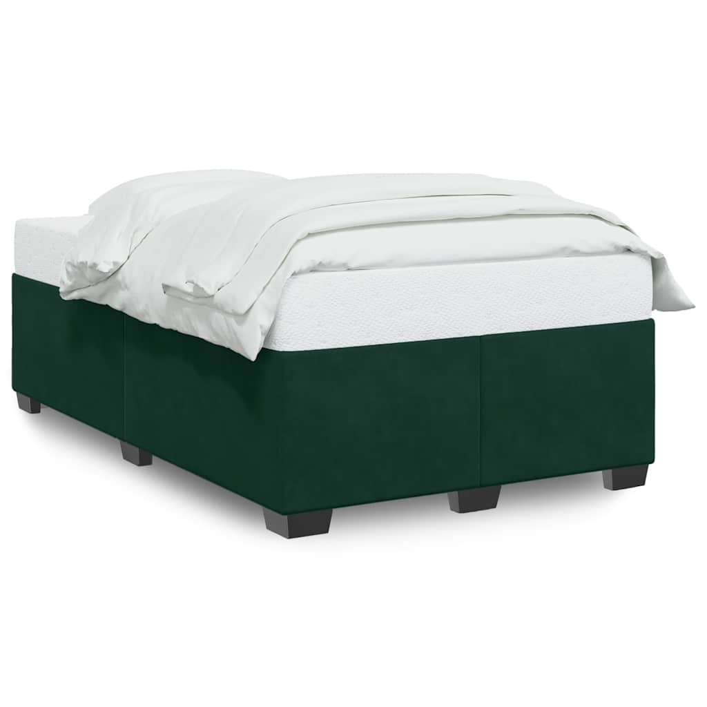 Giroletto senza Materasso-Struttura Letto Verde Scuro 120x190 cm Velluto 432062