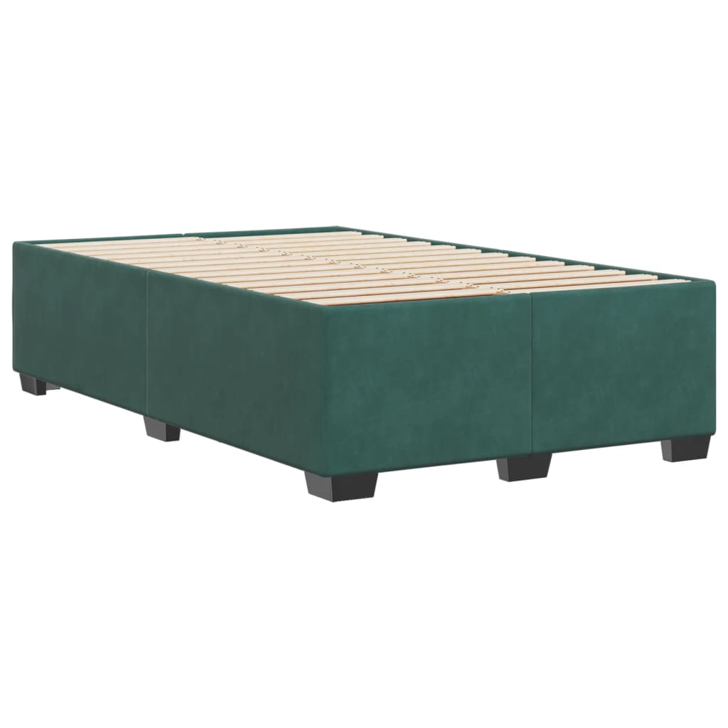 Giroletto senza Materasso-Struttura Letto Verde Scuro 120x190 cm Velluto 432062
