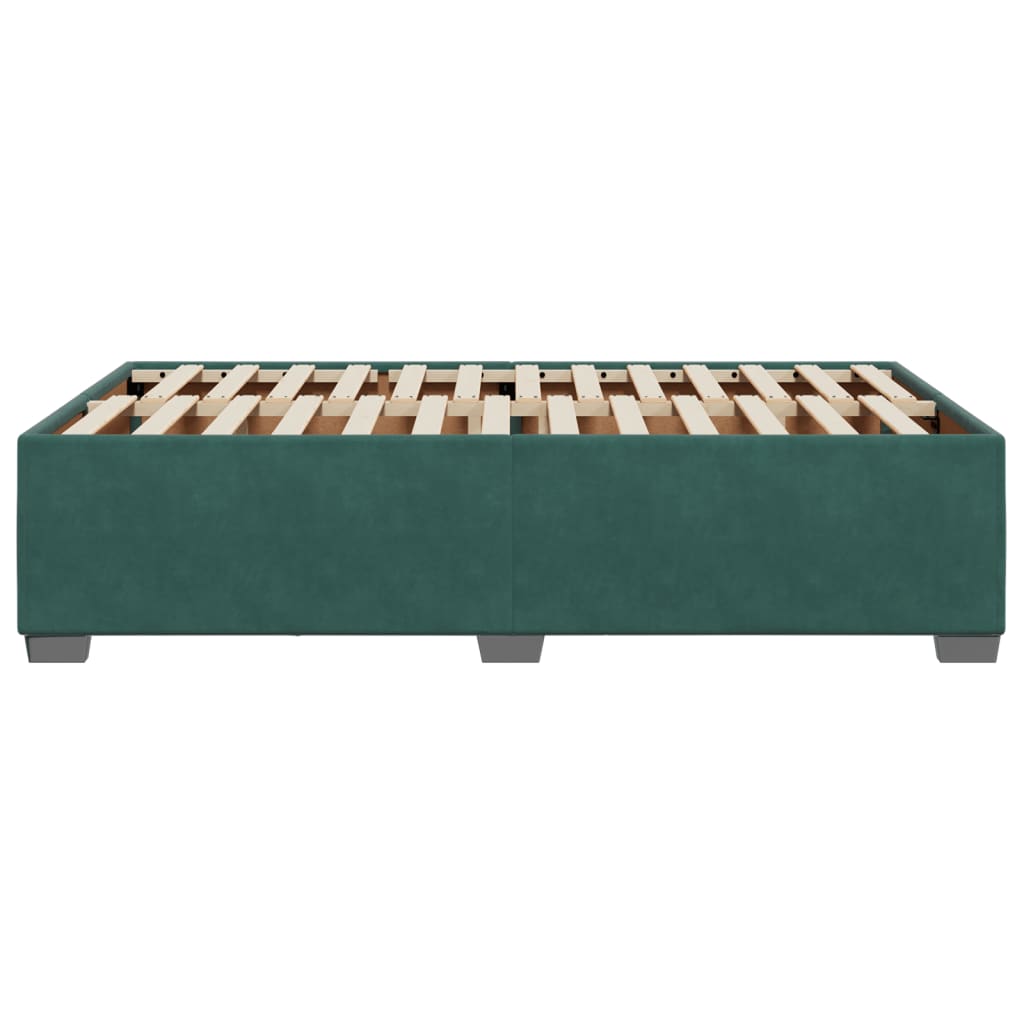 Giroletto senza Materasso-Struttura Letto Verde Scuro 120x190 cm Velluto 432062