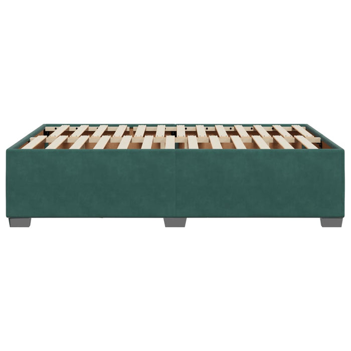 Giroletto senza Materasso-Struttura Letto Verde Scuro 120x190 cm Velluto 432062