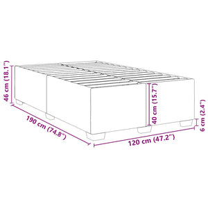 Giroletto senza Materasso-Struttura Letto Verde Scuro 120x190 cm Velluto 432062