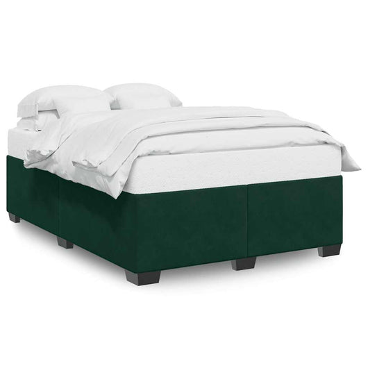 Giroletto senza Materasso-Struttura Letto Verde Scuro 140x190 cm in Velluto 525344