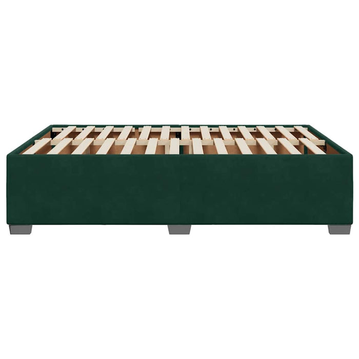 Giroletto senza Materasso-Struttura Letto Verde Scuro 140x190 cm in Velluto 525344
