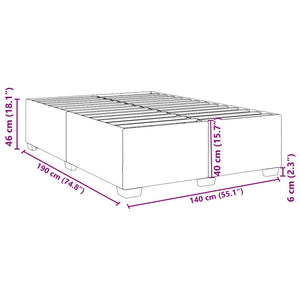 Giroletto senza Materasso-Struttura Letto Verde Scuro 140x190 cm in Velluto 525344