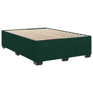 Giroletto senza Materasso-Struttura Letto Verde Scuro 140x200 cm in Velluto 596624