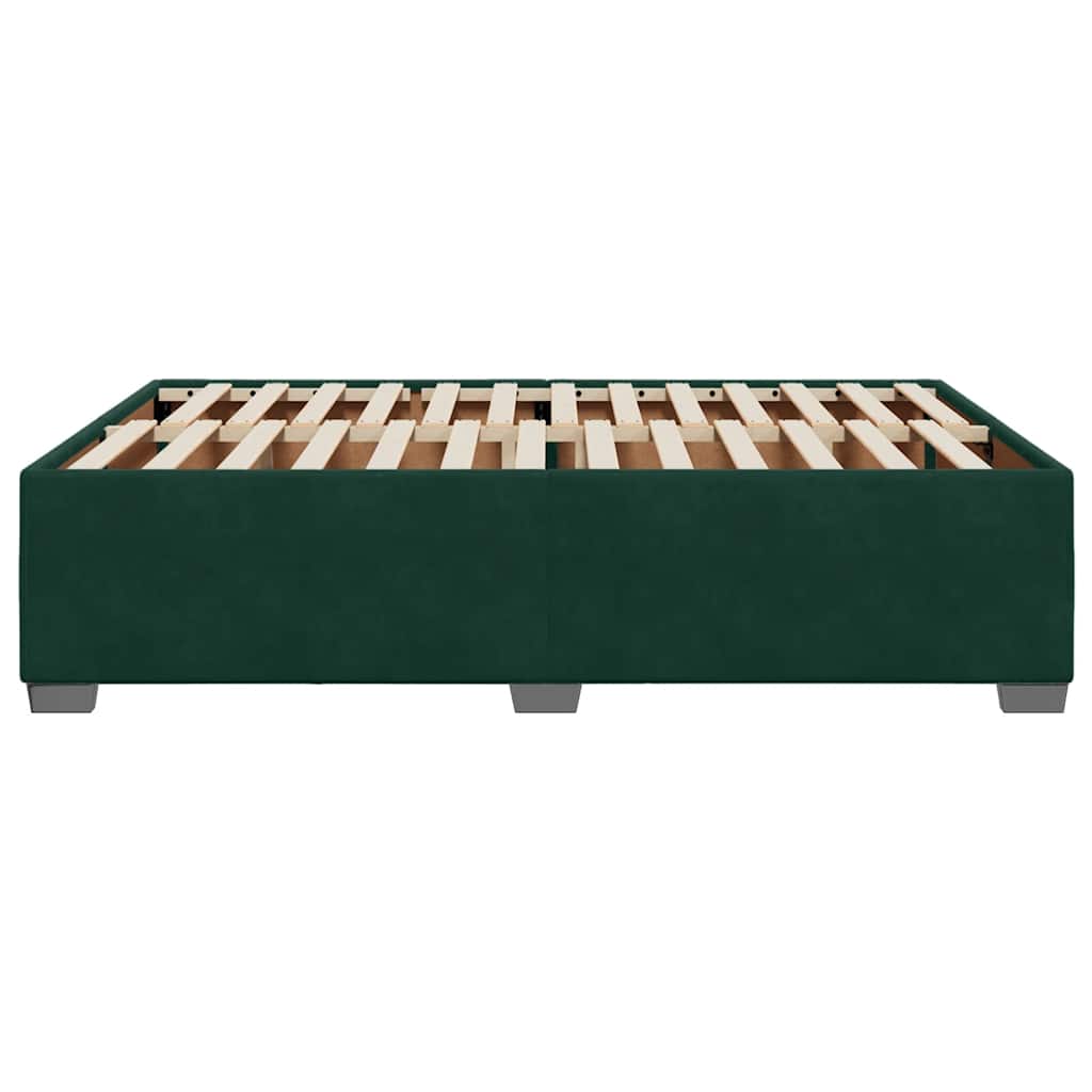Giroletto senza Materasso-Struttura Letto Verde Scuro 140x200 cm in Velluto 596624
