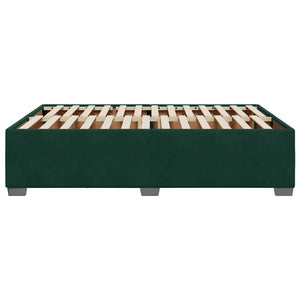 Giroletto senza Materasso-Struttura Letto Verde Scuro 140x200 cm in Velluto 596624