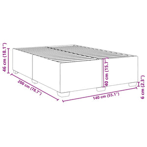 Giroletto senza Materasso-Struttura Letto Verde Scuro 140x200 cm in Velluto 596624