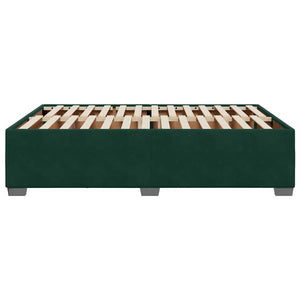 Giroletto senza Materasso-Struttura Letto Verde Scuro 160x200 cm in Velluto 508461