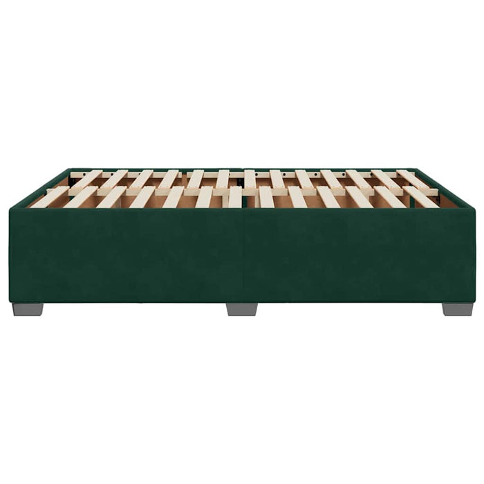 Giroletto senza Materasso-Struttura Letto Verde Scuro 160x200 cm in Velluto 508461