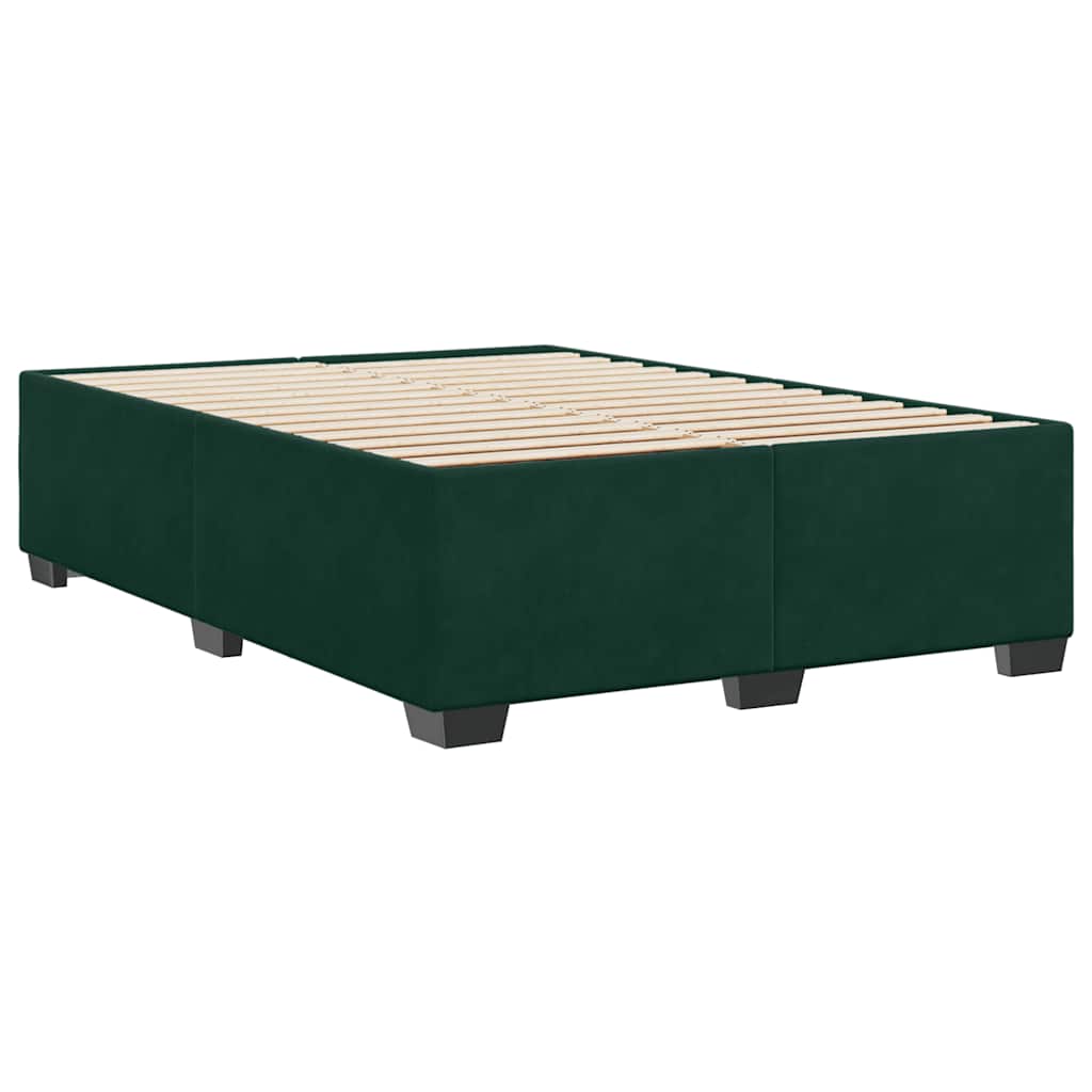 Giroletto senza Materasso-Struttura Letto Verde Scuro 160x200 cm in Velluto 508461
