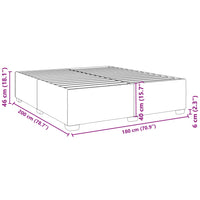 Giroletto senza Materasso-Struttura Letto Nero 180x200 cm in Velluto 963730